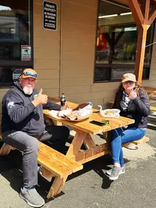 Our customers enjoying their Hebo Deli food