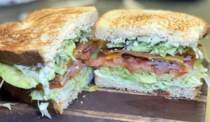 Hebo Sports Shop Bacon Lettuce Tomato sandwich