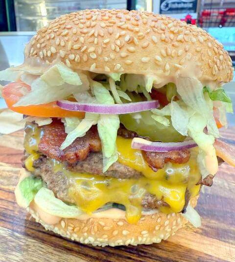 This is the biggest hamburger on the Oregon Coast!