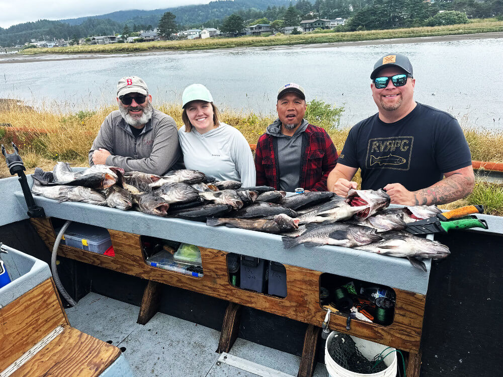Our Hebo Sporting Goods Guide with his customer's bottomfish day's catch