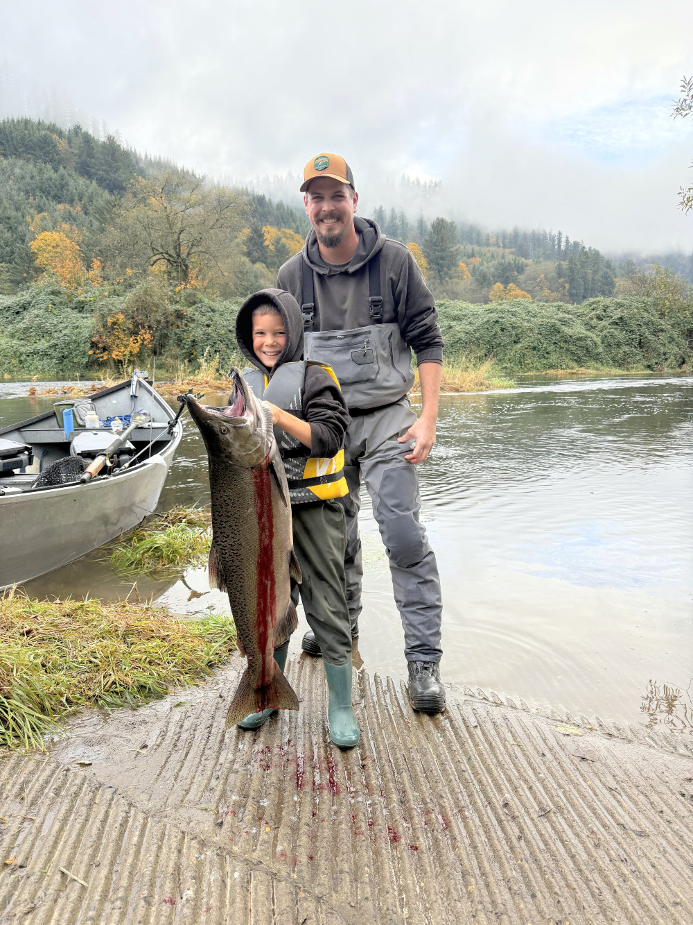 Chinook caught while spinner fishing for salmon