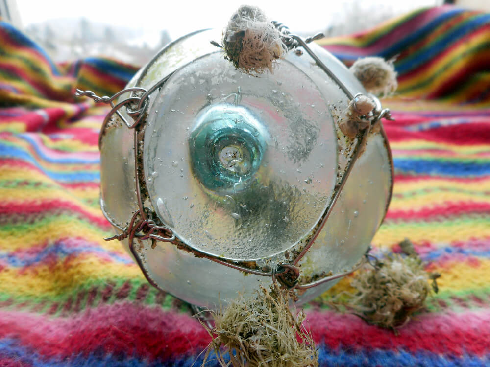 We found this Japanese glass fishing float at Oregon Camp Winema Beach