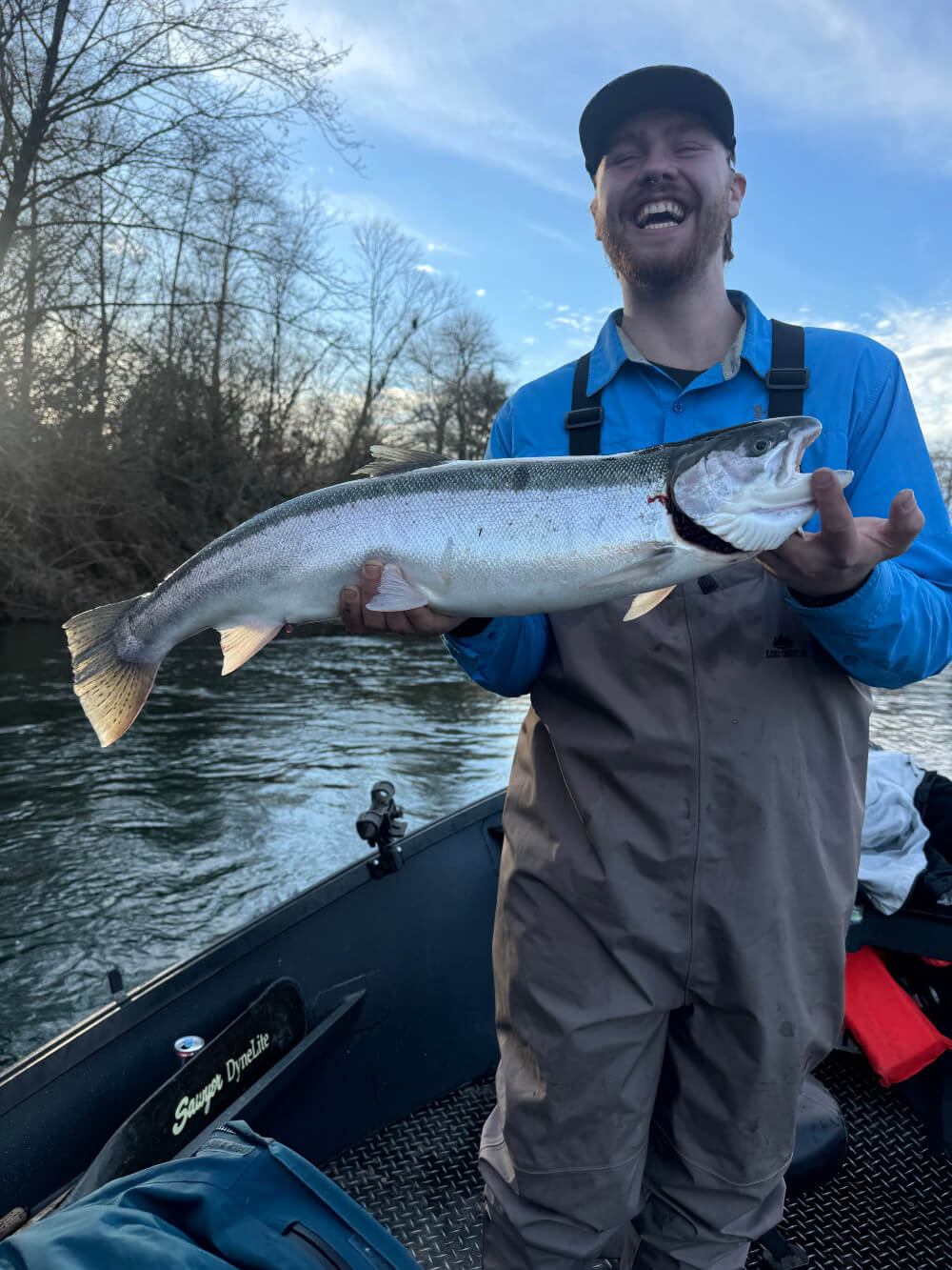 Hebo Outdoor Store customer with Nestuccs River Winter Steelhead
