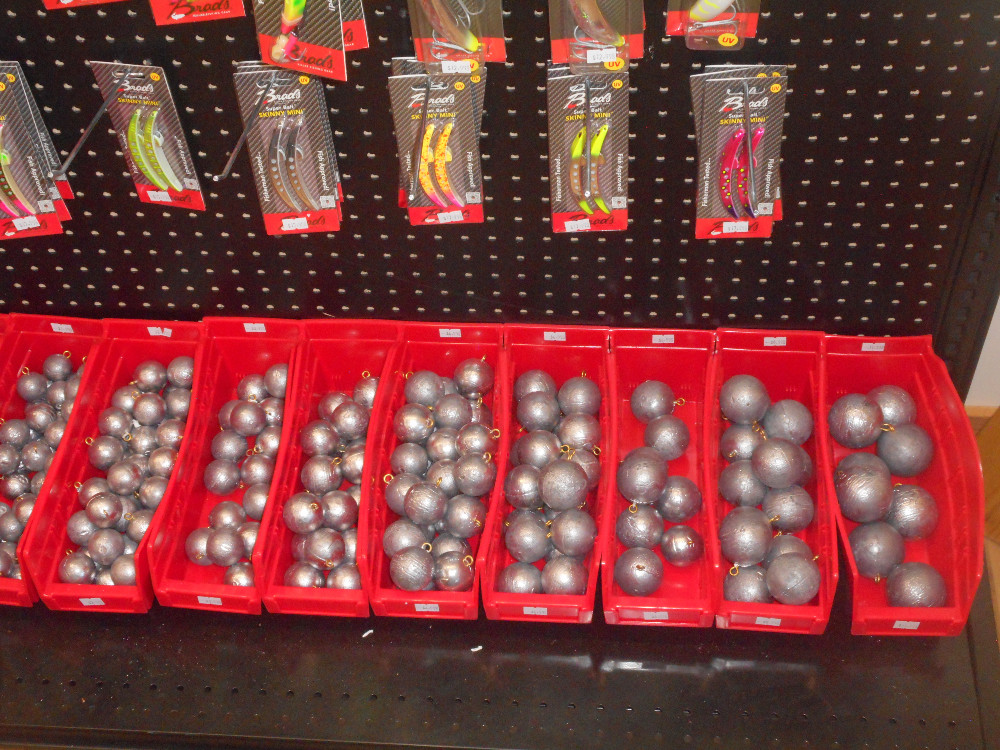 All kinds of fishing weights at our Hebo Tackle and Deli