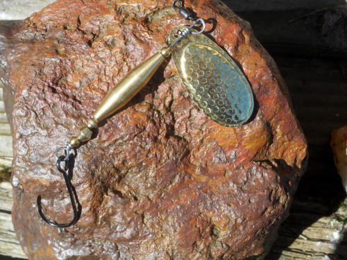 Steelhead spinner with a brass blade and body